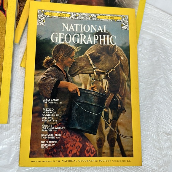 Vintage National Geographic Magazine 1977-1978 Lot of 4 - Picture 6 of 12
